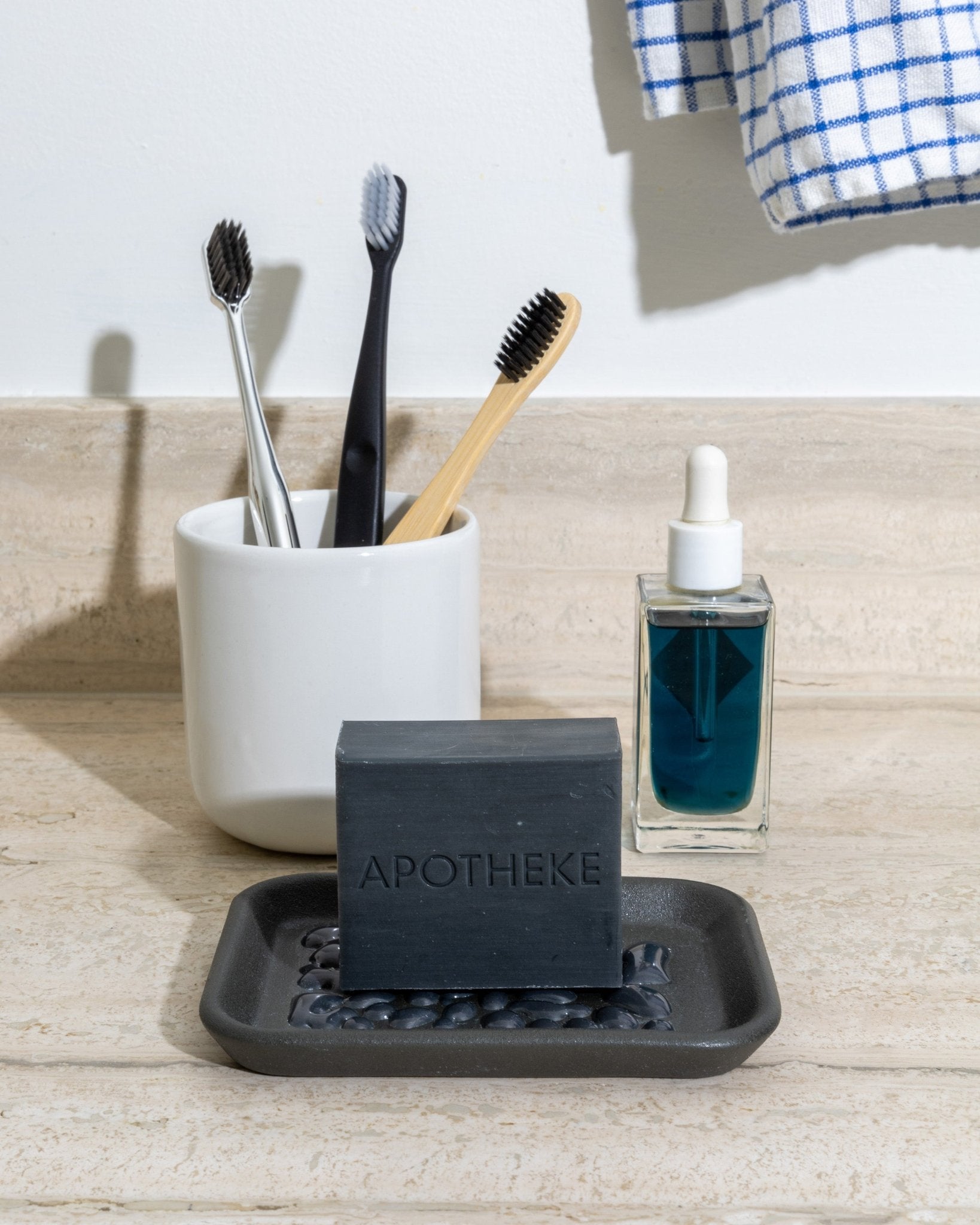 Soap Dish Bundle in Onyx Felt+Fat