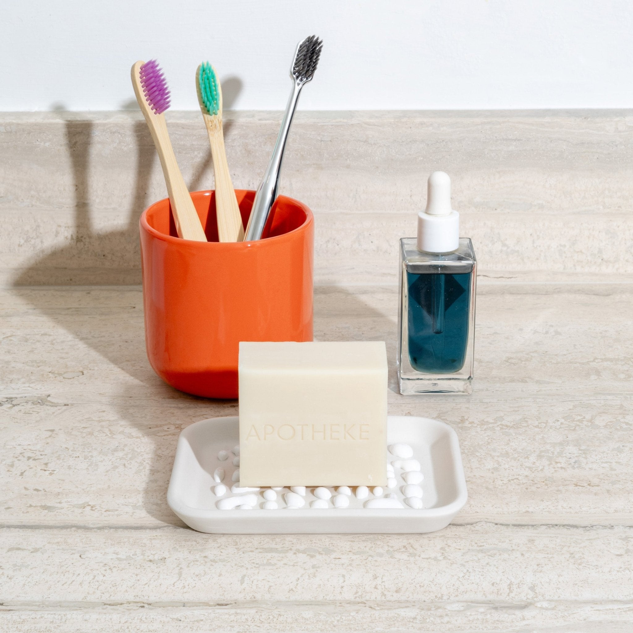 Soap Dish Bundle in Oyster Felt+Fat
