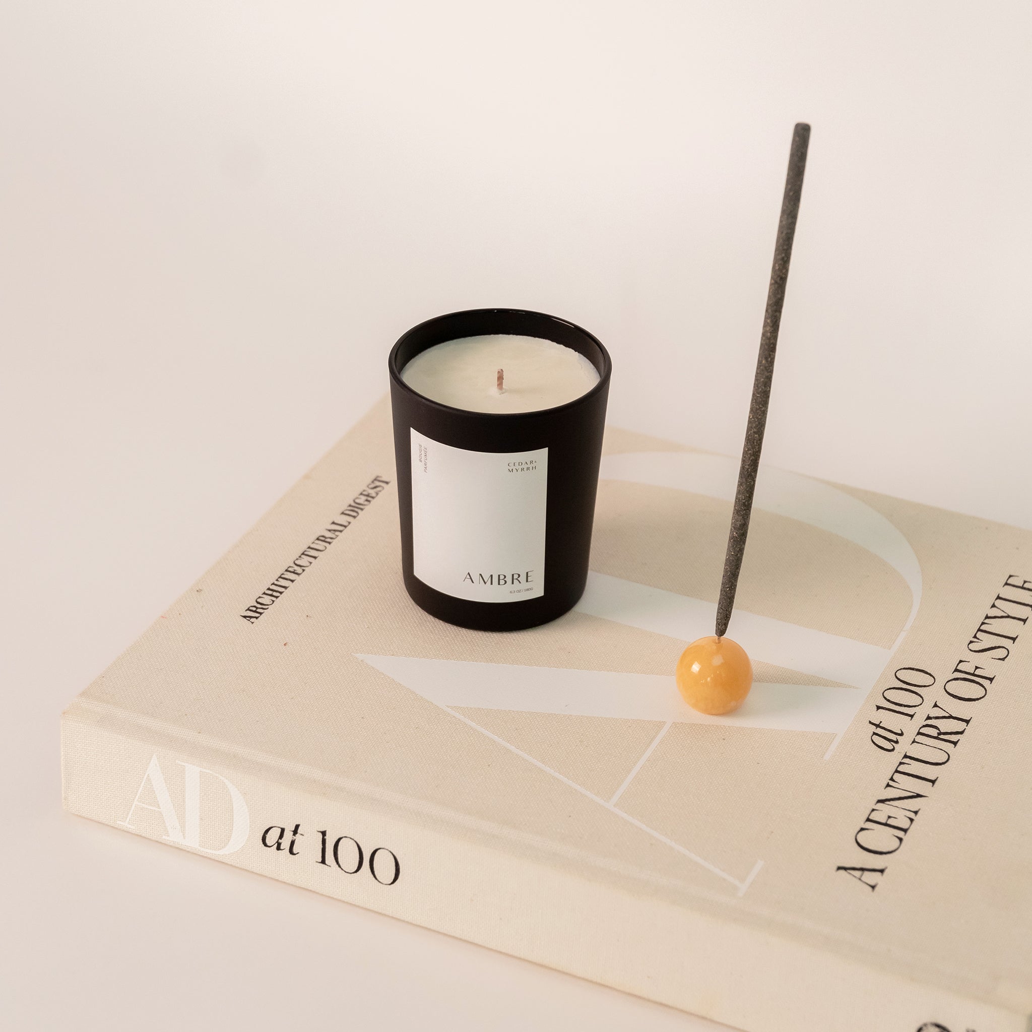 Sphere Topaz Incense Holder CEDAR AND MYRRH