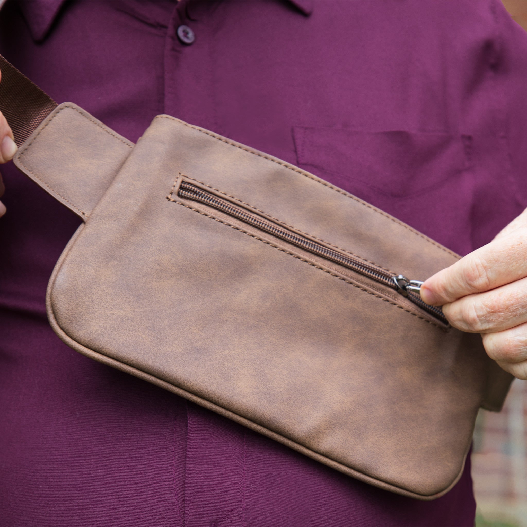 SYB Cross Body Fanny Pack - Metro Vegan Leather Shield Your Body