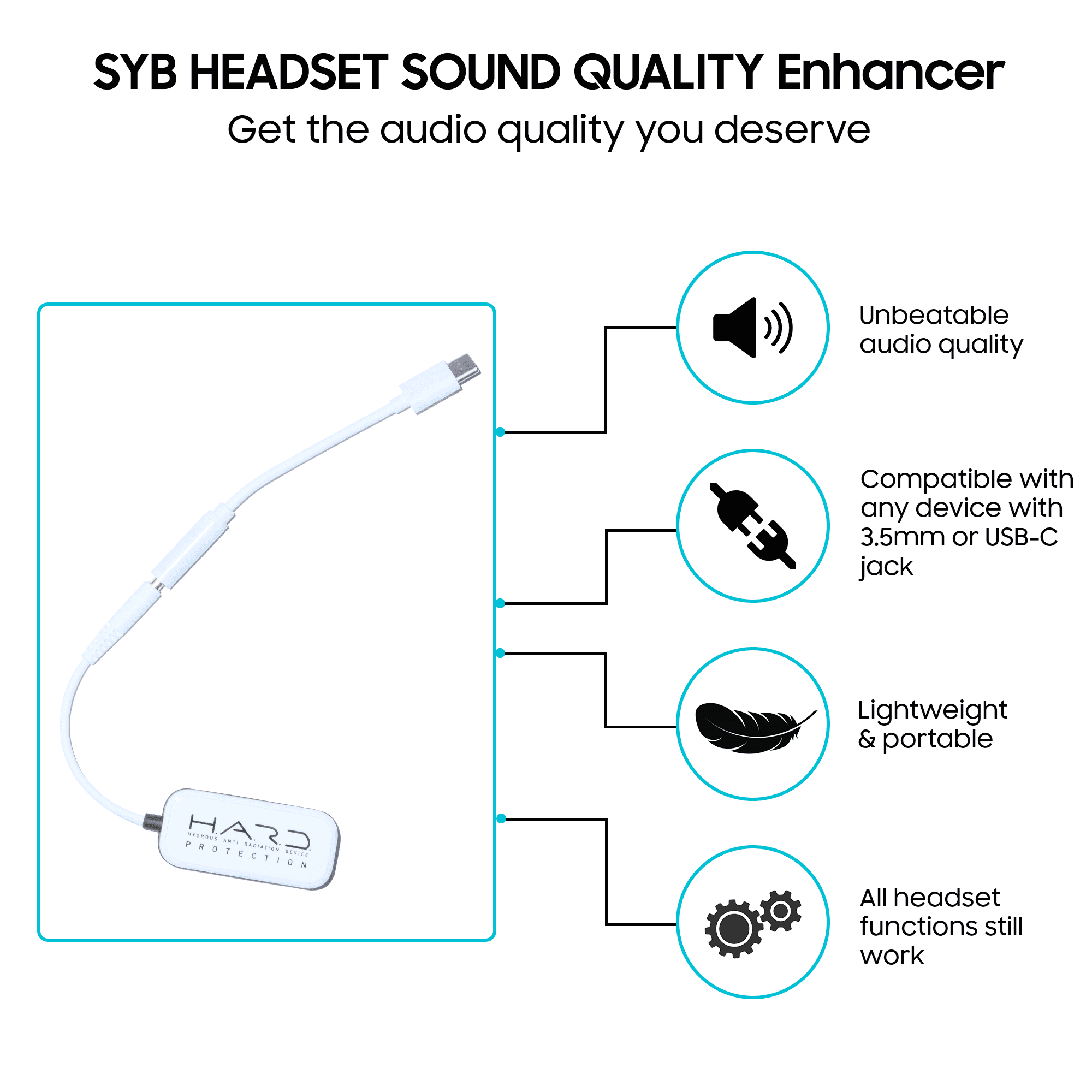 SYB H.A.R.D. - Headset Anti - Radiation Device Shield Your Body