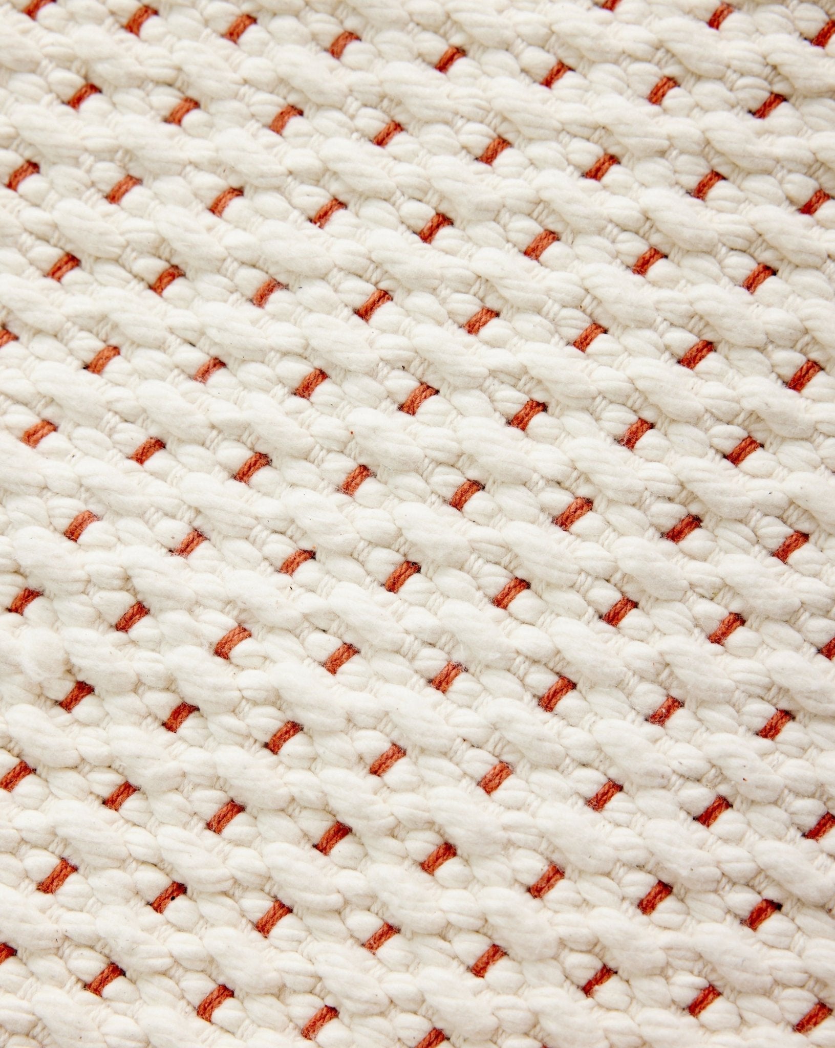 Terracotta Luxe Hand - Loomed Cotton Twill Mat Kanju Interiors