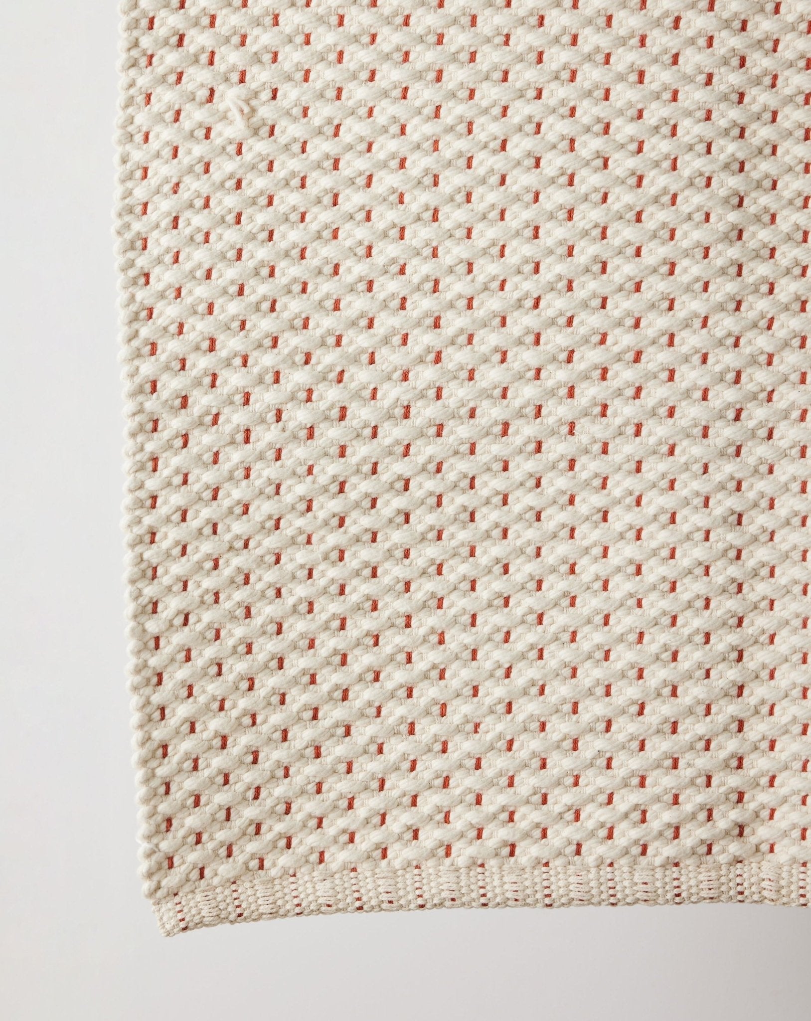 Terracotta Luxe Hand - Loomed Cotton Twill Mat Kanju Interiors