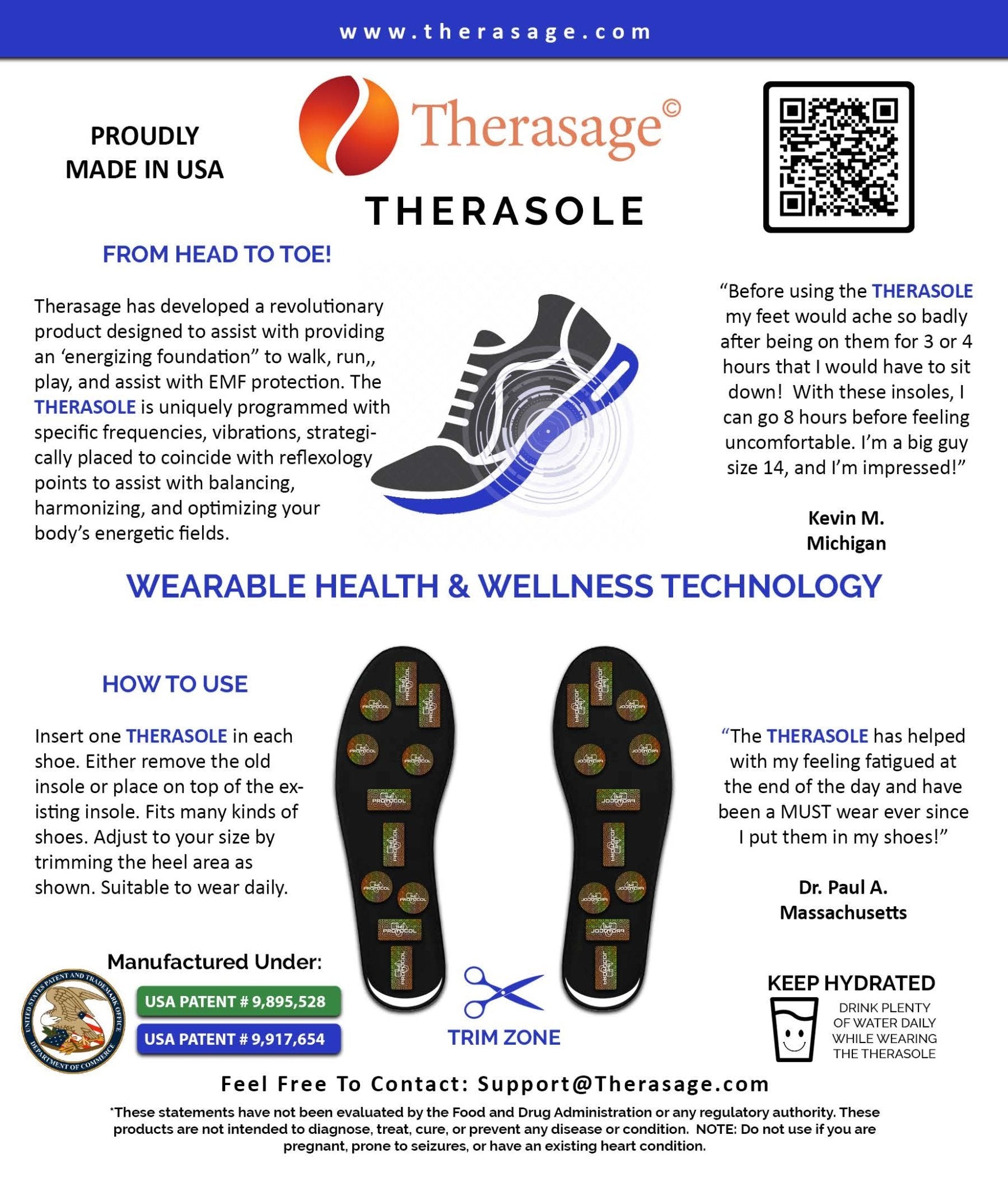 TheraSole - Shoe Insoles Therasage