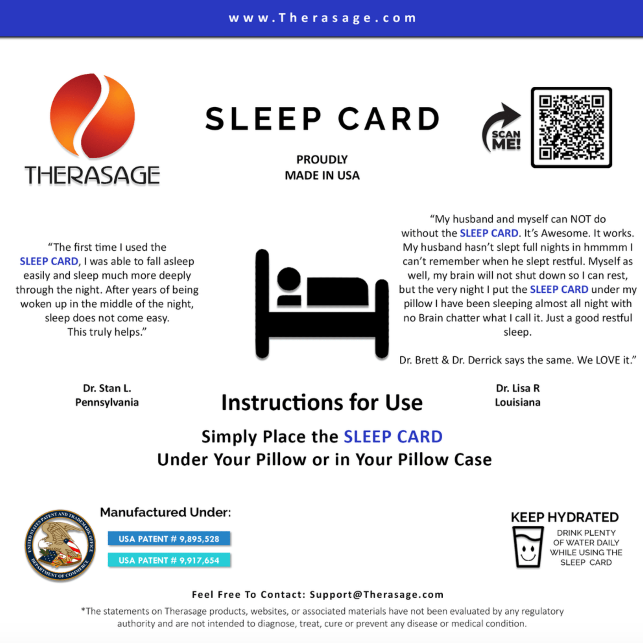 TheraVibe - 6x6 Card - Sleep Therasage