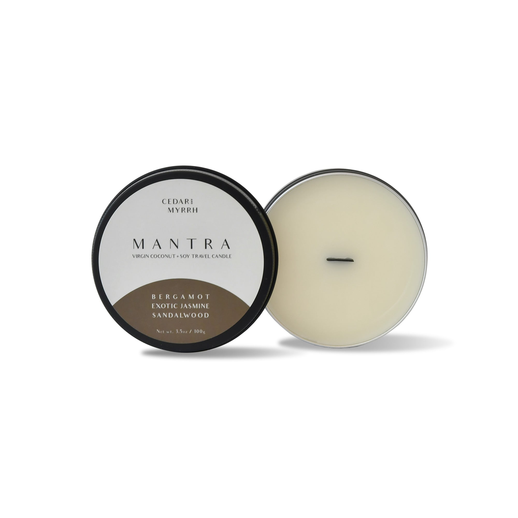 Travel Size Mantra Wellness Candle CEDAR AND MYRRH