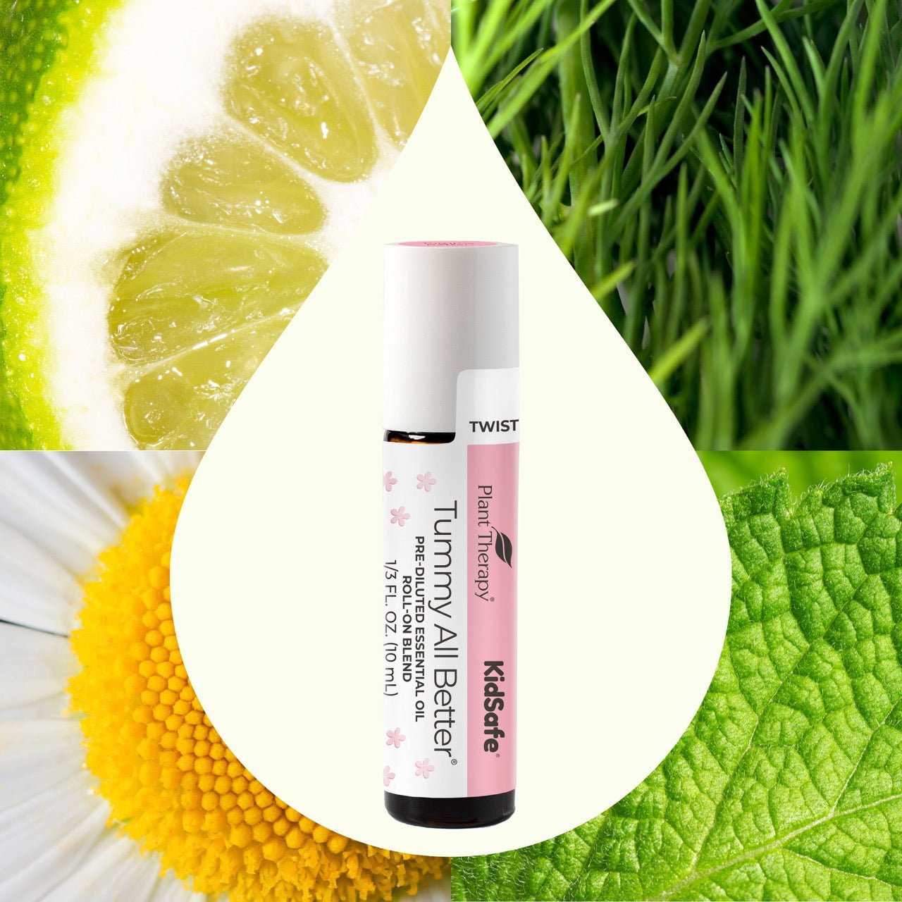 Tummy All Better KidSafe Essential Oil Pre - Diluted Roll - On Plant Therapy