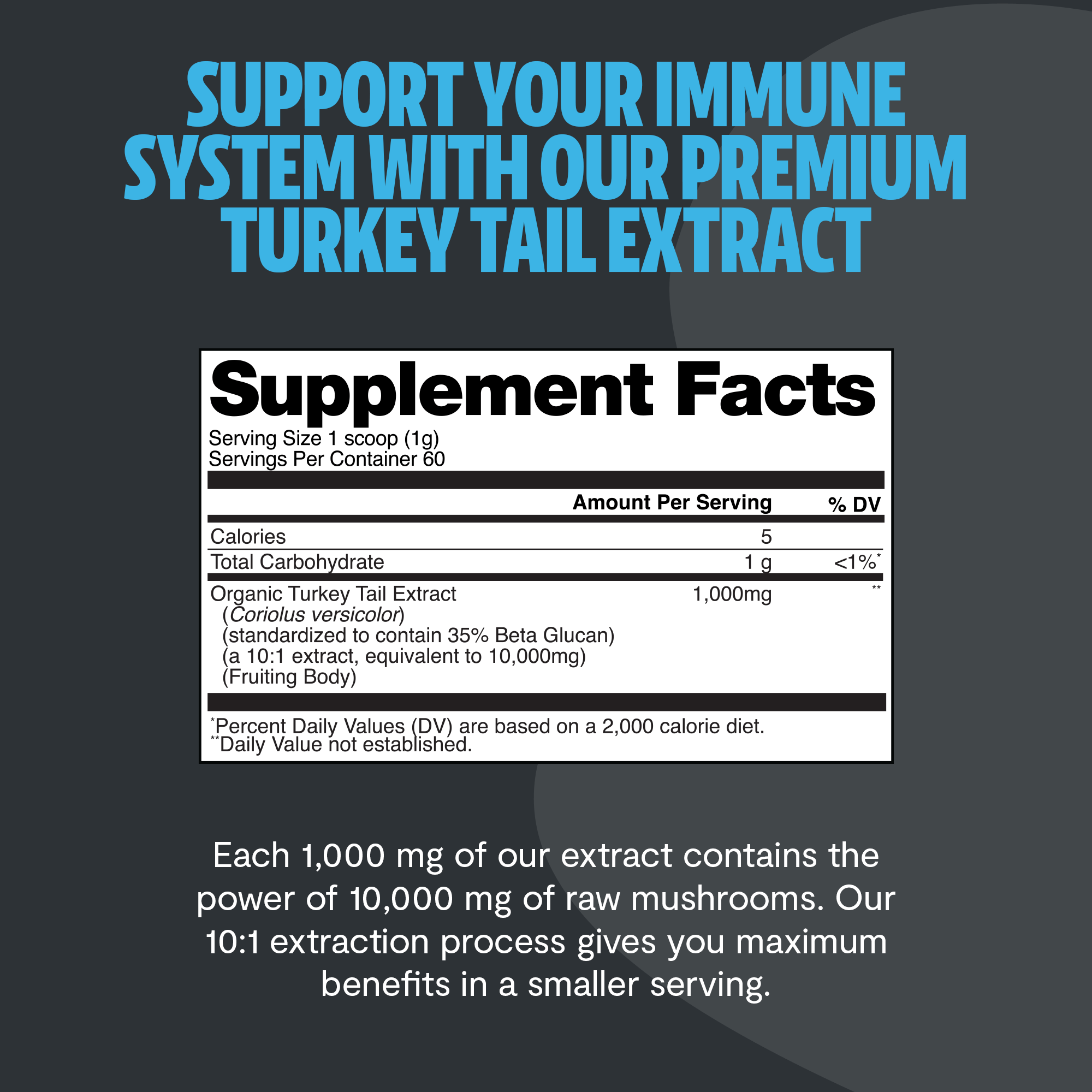 Turkey Tail Mushroom Extract Powder FreshCap Mushrooms