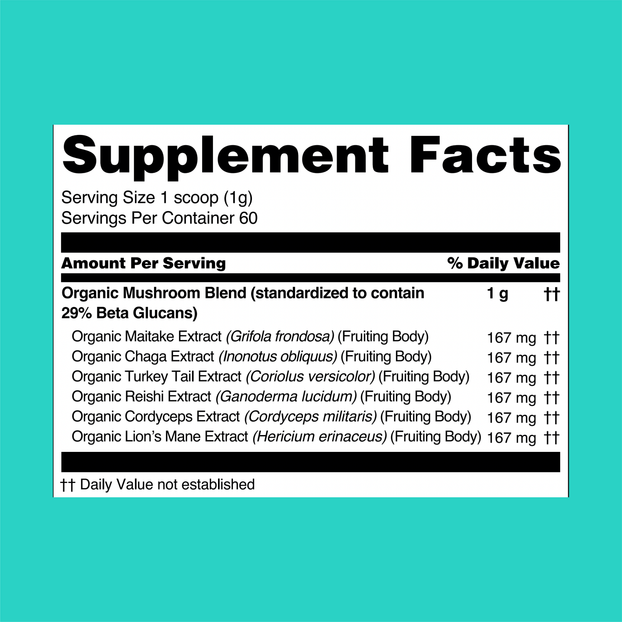 Ultimate Mushroom Complex Powder FreshCap Mushrooms