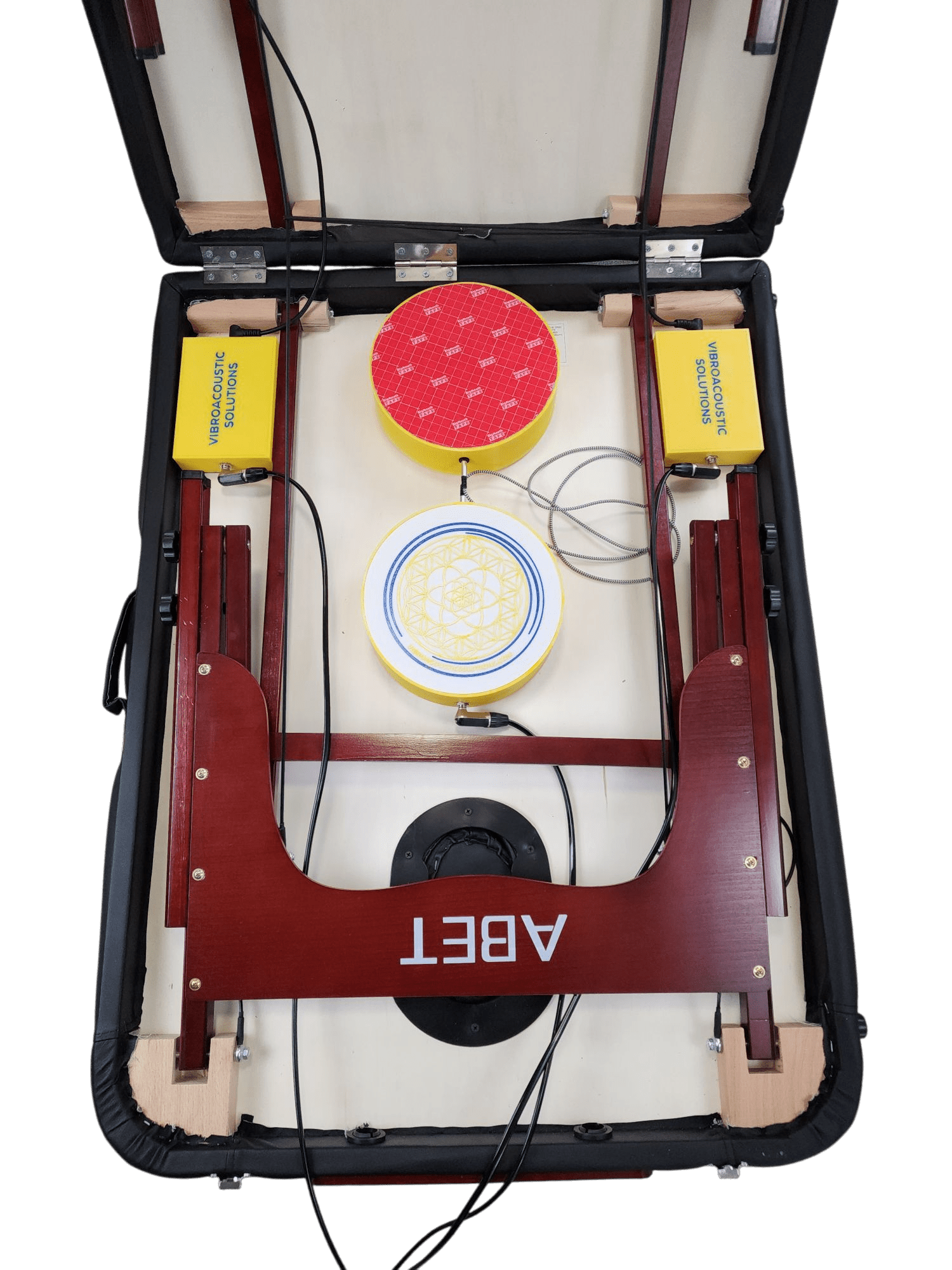 Vibroacoustic Therapy Massage Table Attachments with custom Amplifier Bundle Vibroacoustic Solutions