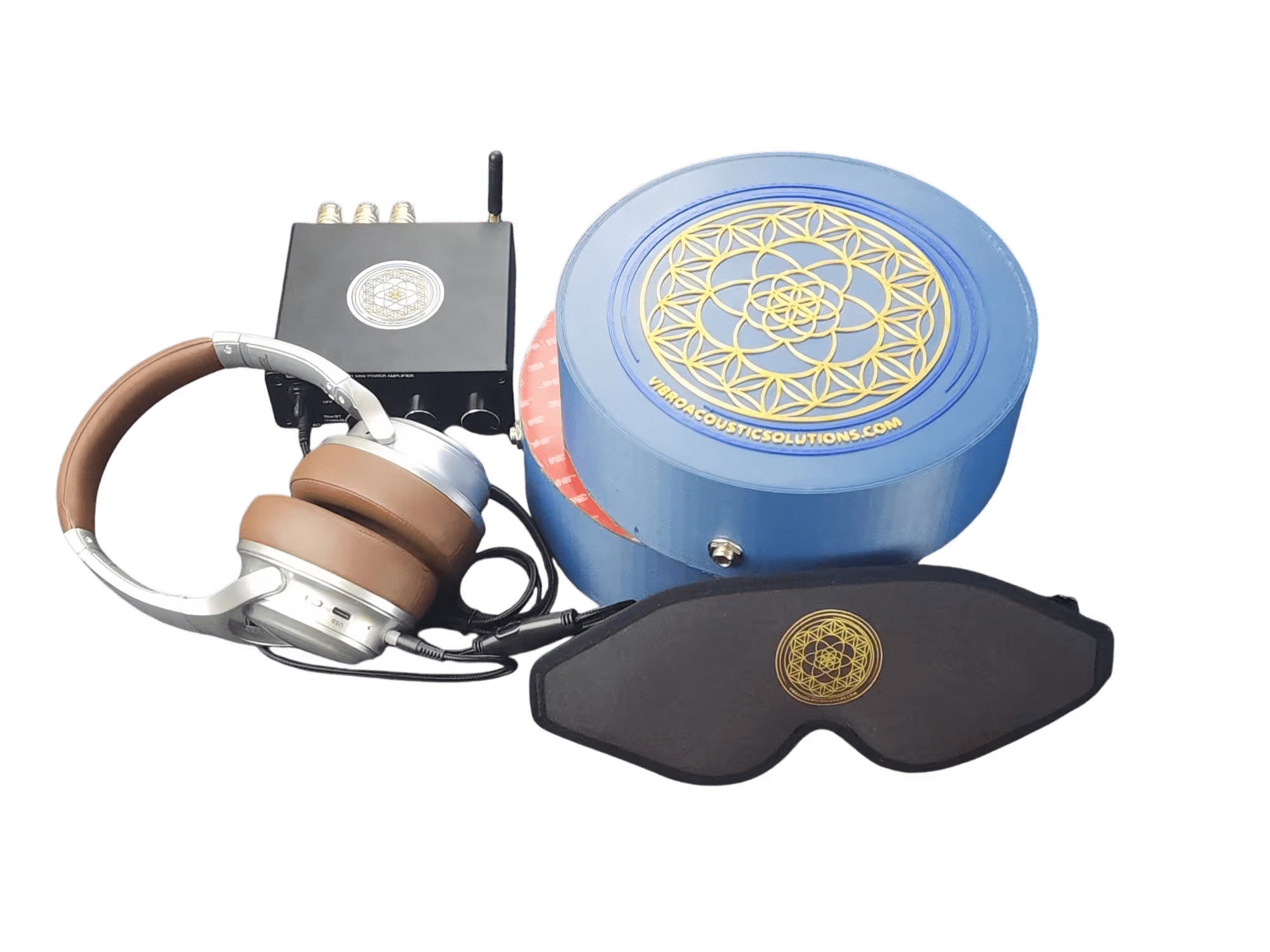 Vibroacoustic Therapy Massage Table Attachments with custom Amplifier Bundle Vibroacoustic Solutions