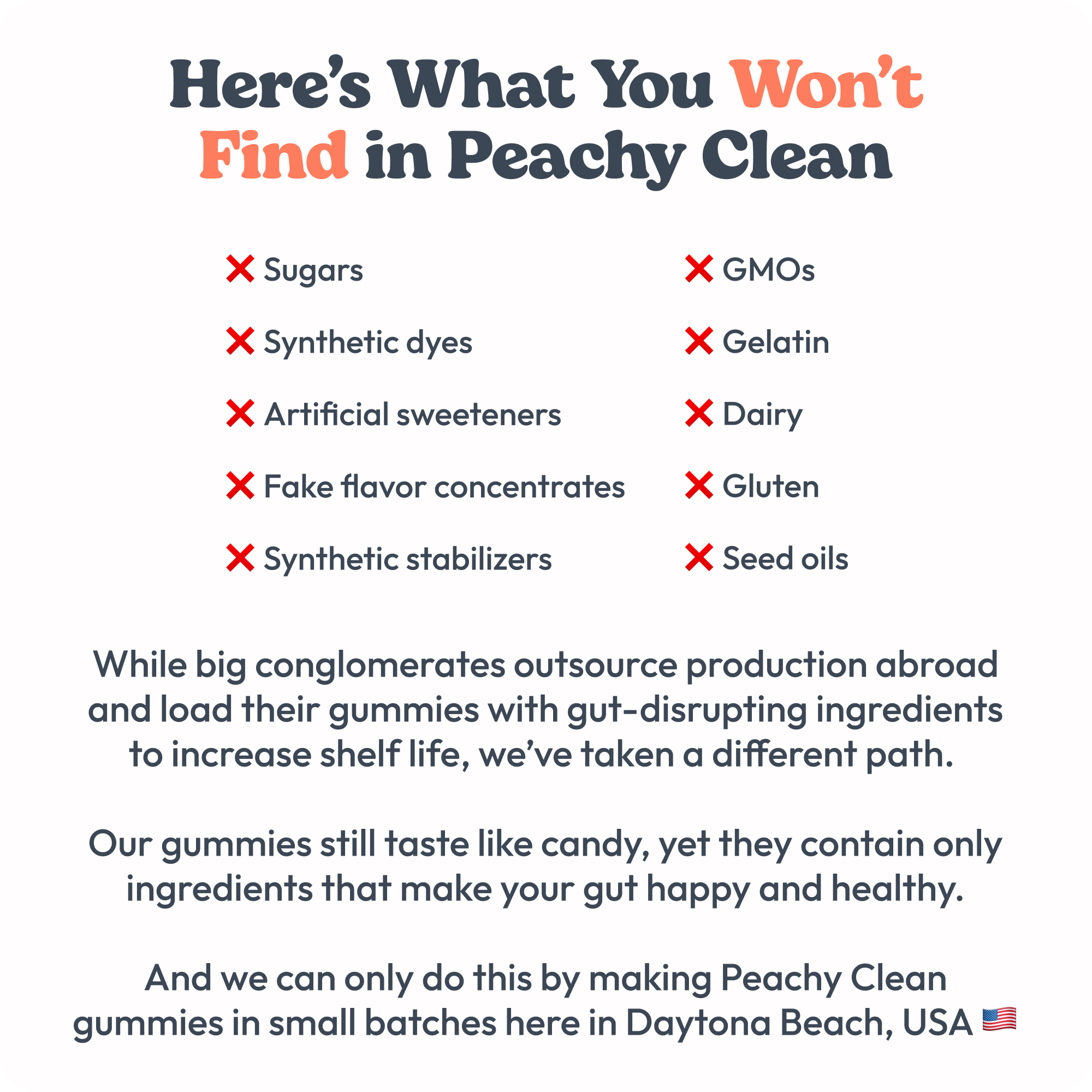 Peachy Clean Pre+Probiotic Fiber Gummies