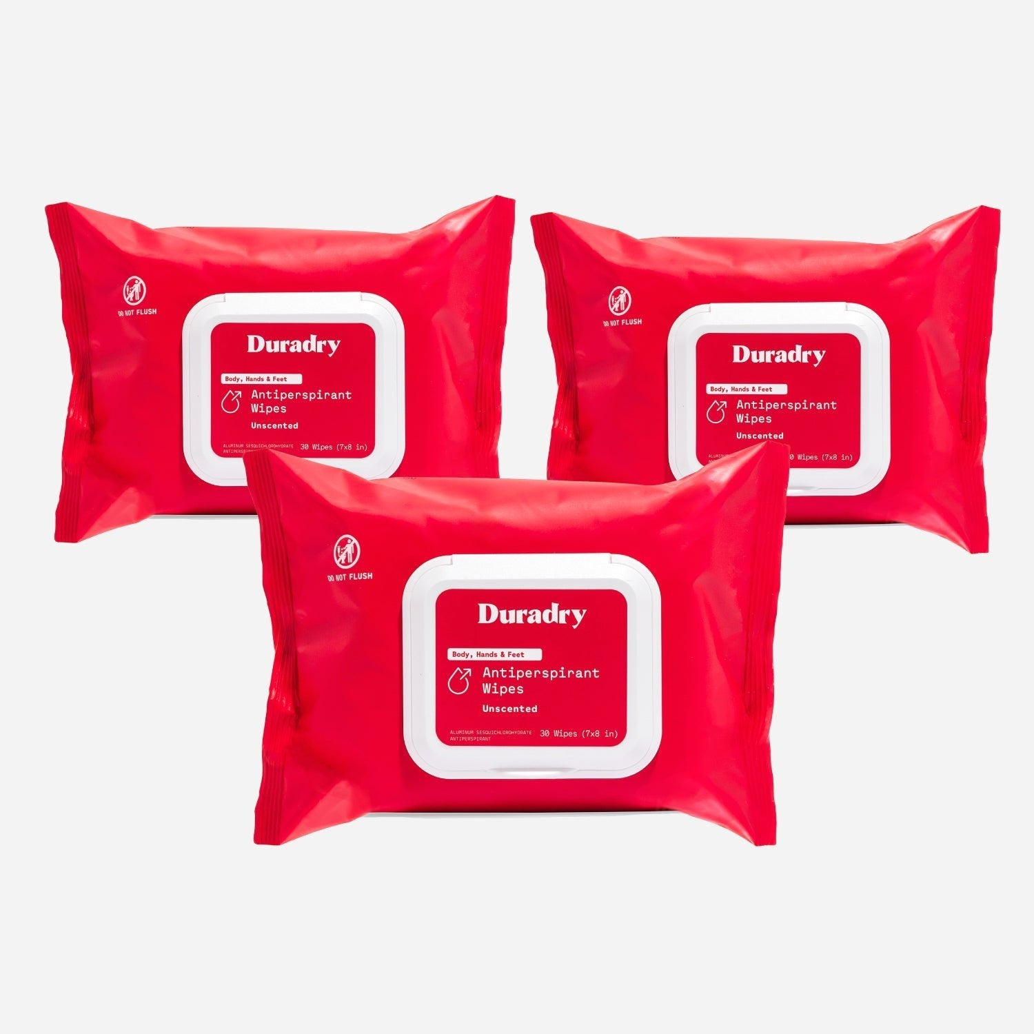 Whole Body Antiperspirant Wipes Duradry