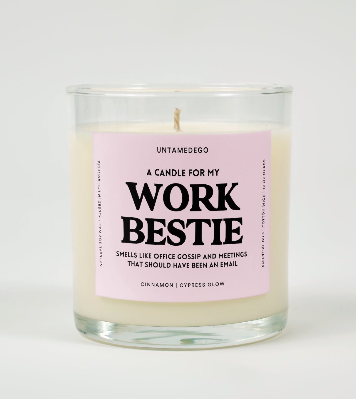 Work Bestie Glass Candle UntamedEgo LLC.