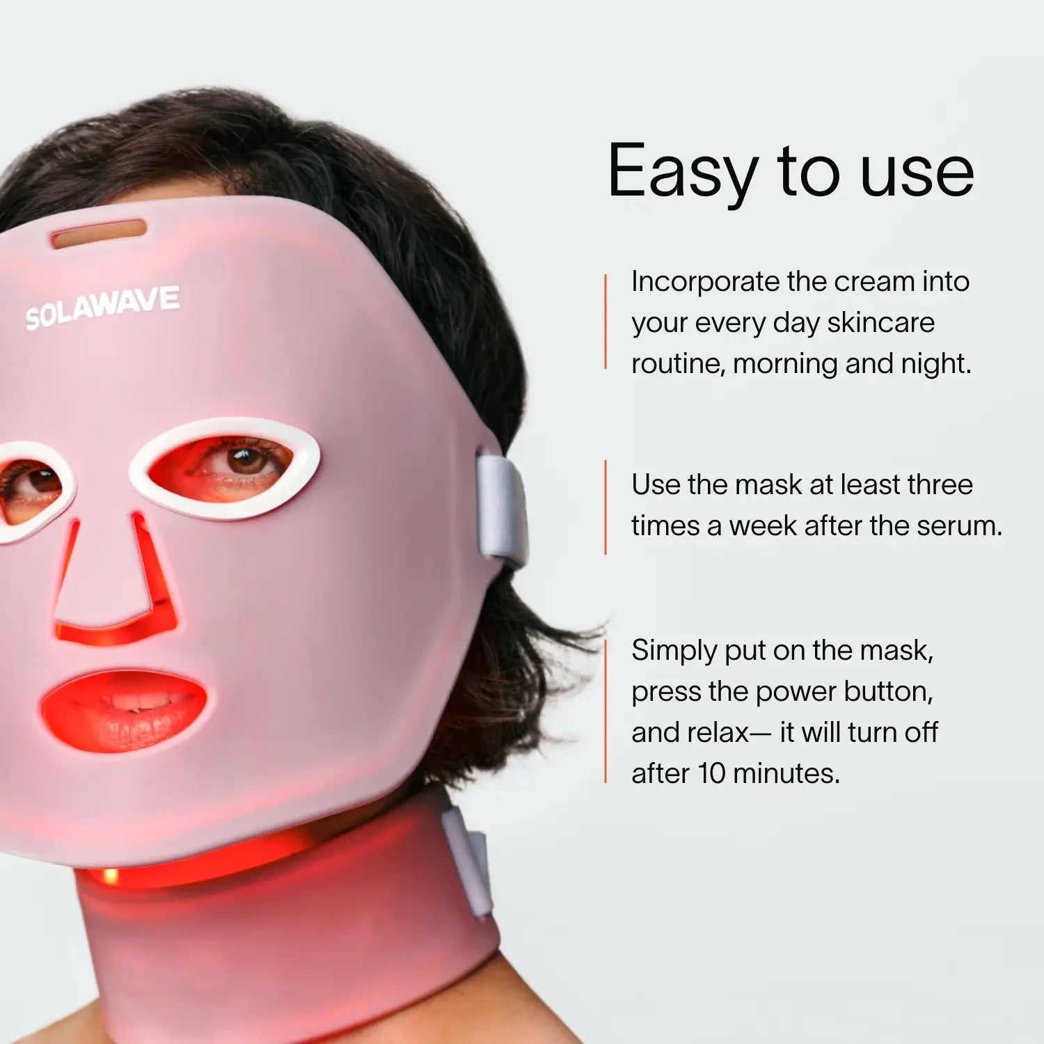 Wrinkle Retreat Red Light Therapy Face Mask Solawave