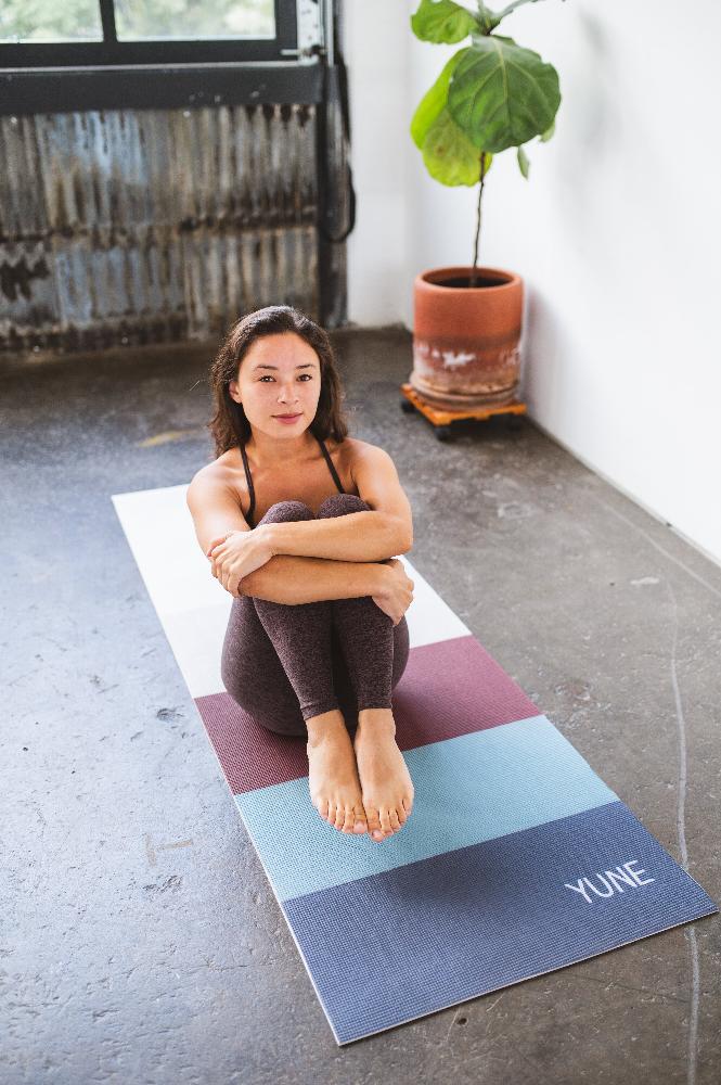 Yoga Mat | 6mm Lightweight | Striped| Non - Slip | Eco Friendly | Yune Yoga | Tofino Yune Yoga