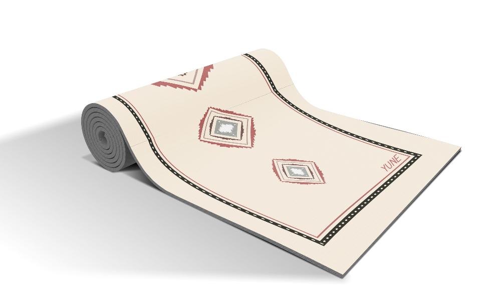 Yoga Mat | 6mm Thick | Beige| Non - Slip | Eco Friendly | Yune Yoga | Simone Yune Yoga