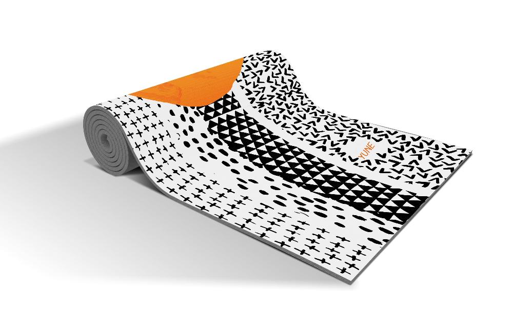 Yoga Mat | 6mm Thick | Black White | Non - Slip | Eco Friendly | Yune Yoga | Bowie Yune Yoga