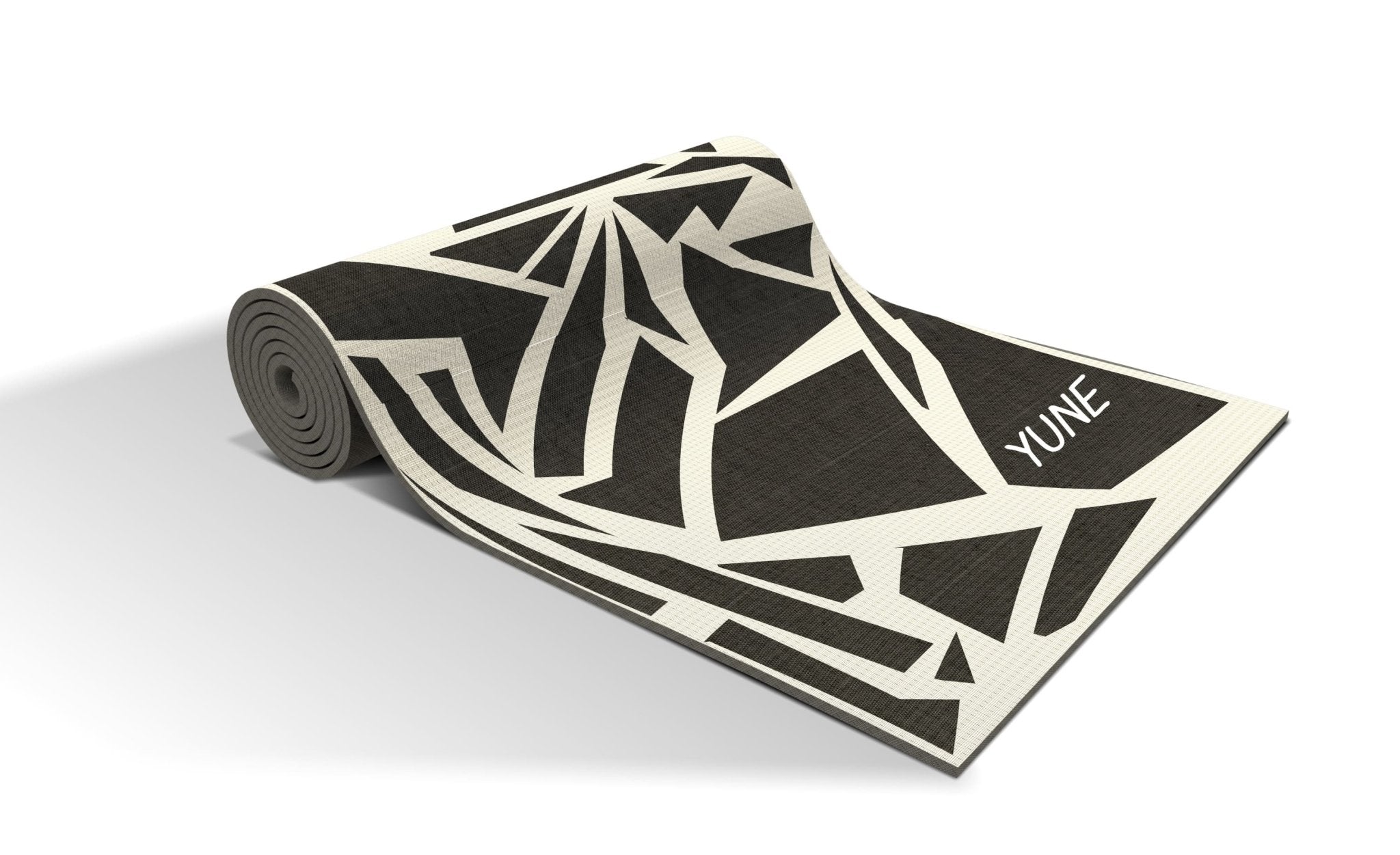 Yoga Mat | 6mm Thick | Black White | Non - Slip | Eco Friendly | Yune Yoga | Shadow Yune Yoga