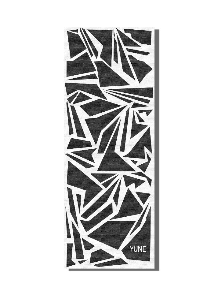 Yoga Mat | 6mm Thick | Black White | Non - Slip | Eco Friendly | Yune Yoga | Shadow Yune Yoga