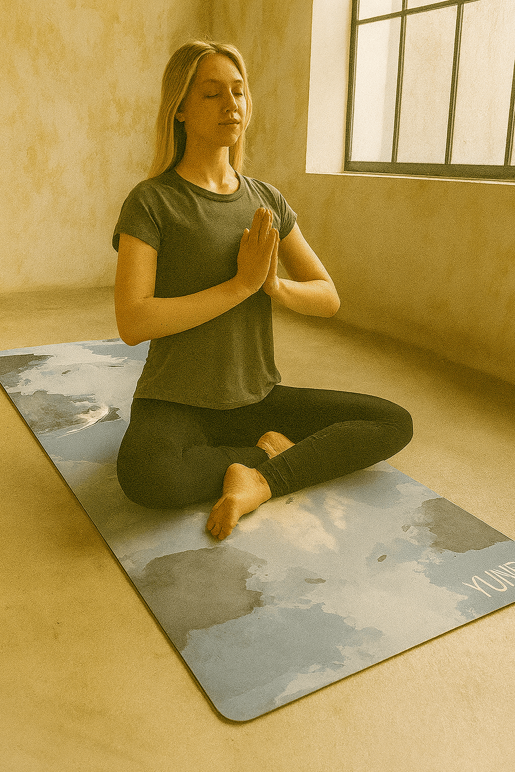 Yoga Mat | 6mm Thick | Blue | Non - Slip | Eco Friendly | Yune Yoga | Larch Yune Yoga