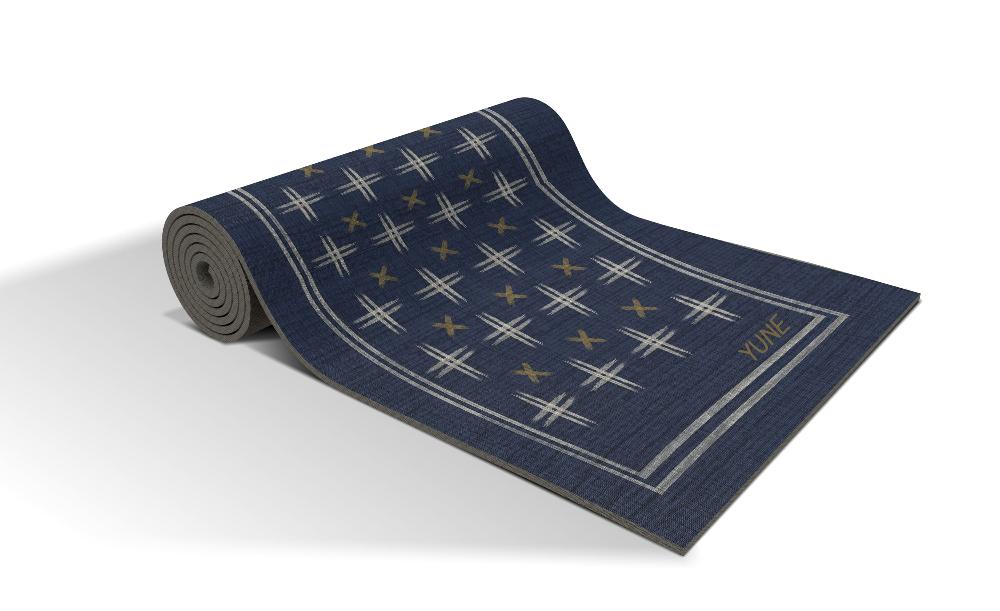 Yoga Mat | 6mm Thick | Blue | Non - Slip | Eco Friendly | Yune Yoga | Sakura Yune Yoga