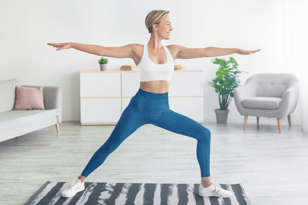 Yoga Mat | 6mm Thick | Blue Striped | Non - Slip | Eco Friendly | Yune Yoga | Fir Yune Yoga