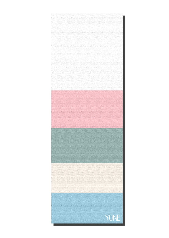 Yoga Mat | 6mm Thick | Multi Color Striped | Non - Slip | Eco Friendly | Yune Yoga | Malibu Yune Yoga