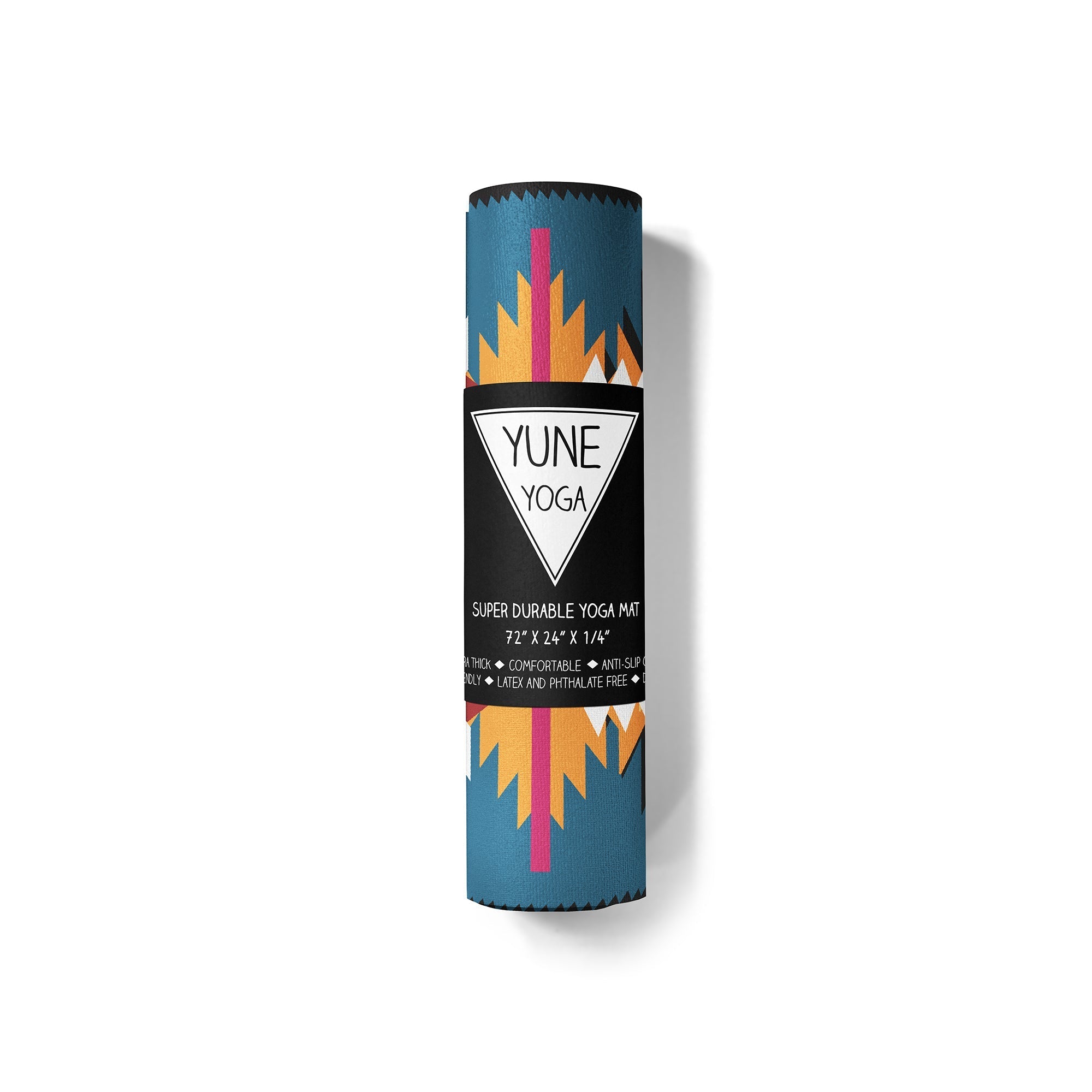 Yoga Mat | 6mm Thick | Multi Color Striped | Non - Slip | Eco Friendly | Yune Yoga | Snake River Yune Yoga