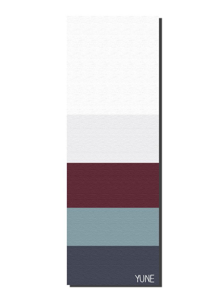 Yoga Mat | 6mm Thick | Multi Color Striped | Non - Slip | Eco Friendly | Yune Yoga | Tofino Yune Yoga