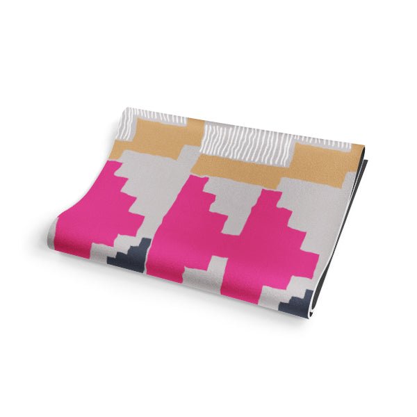 Yoga Mat | 6mm Thick | Pink| Non - Slip | Eco Friendly | Yune Yoga | Leah Duncan Geo Yune Yoga