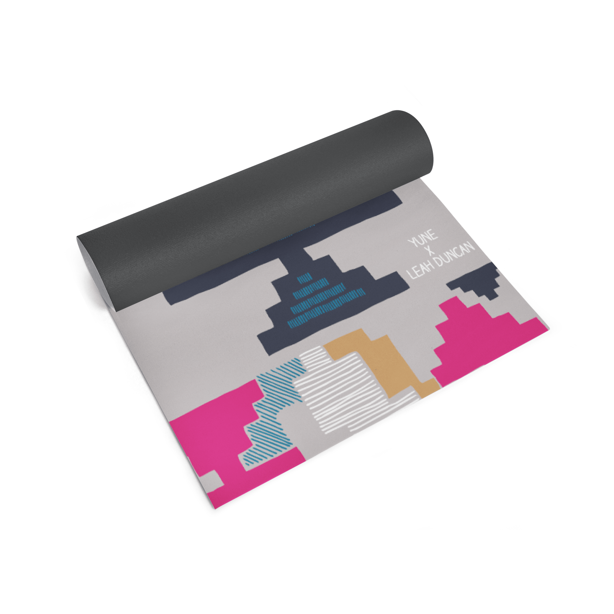 Yoga Mat | 6mm Thick | Pink| Non - Slip | Eco Friendly | Yune Yoga | Leah Duncan Geo Yune Yoga