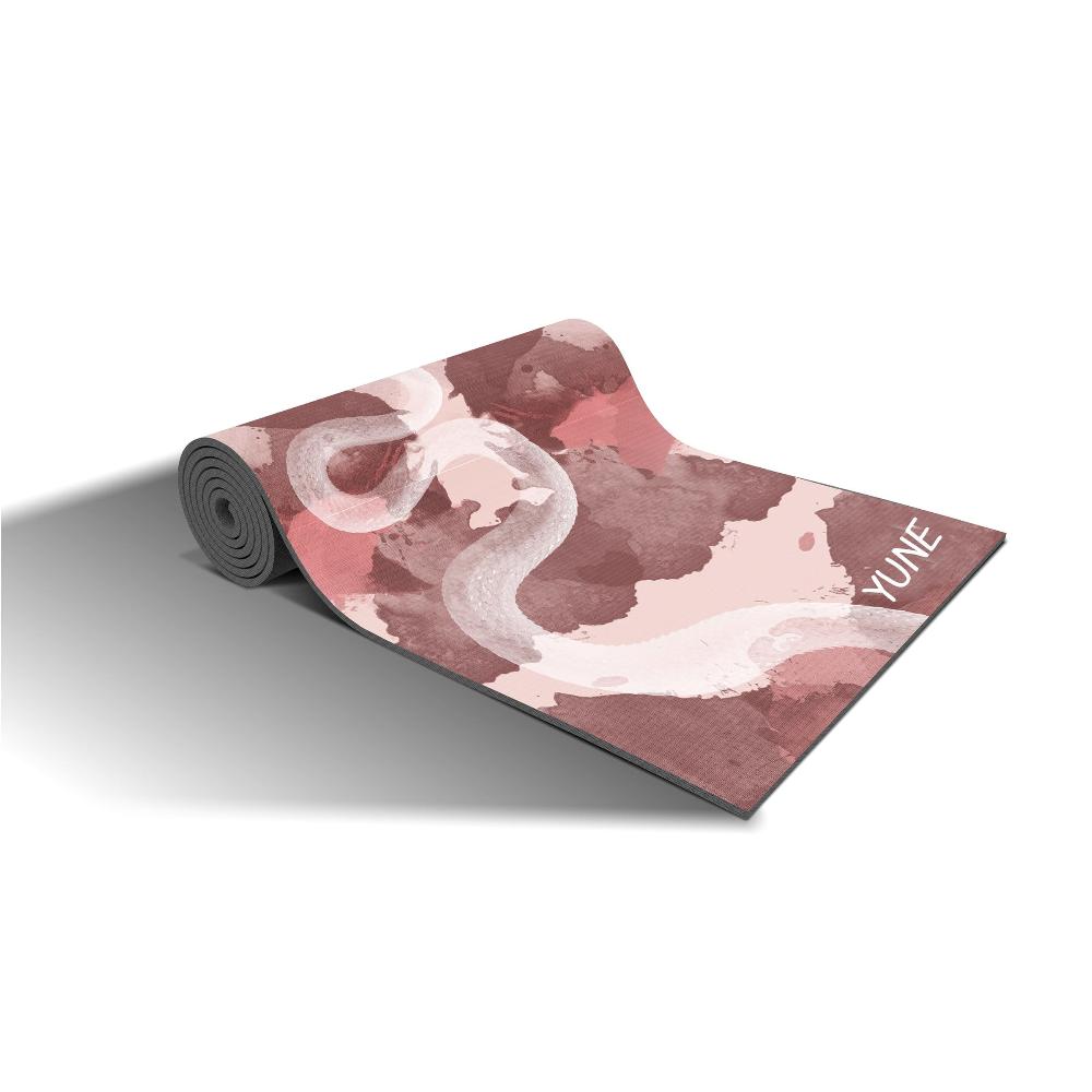 Yoga Mat | 6mm Thick | Pink Snake | Non - Slip | Eco Friendly | Yune Yoga | Alder Yune Yoga