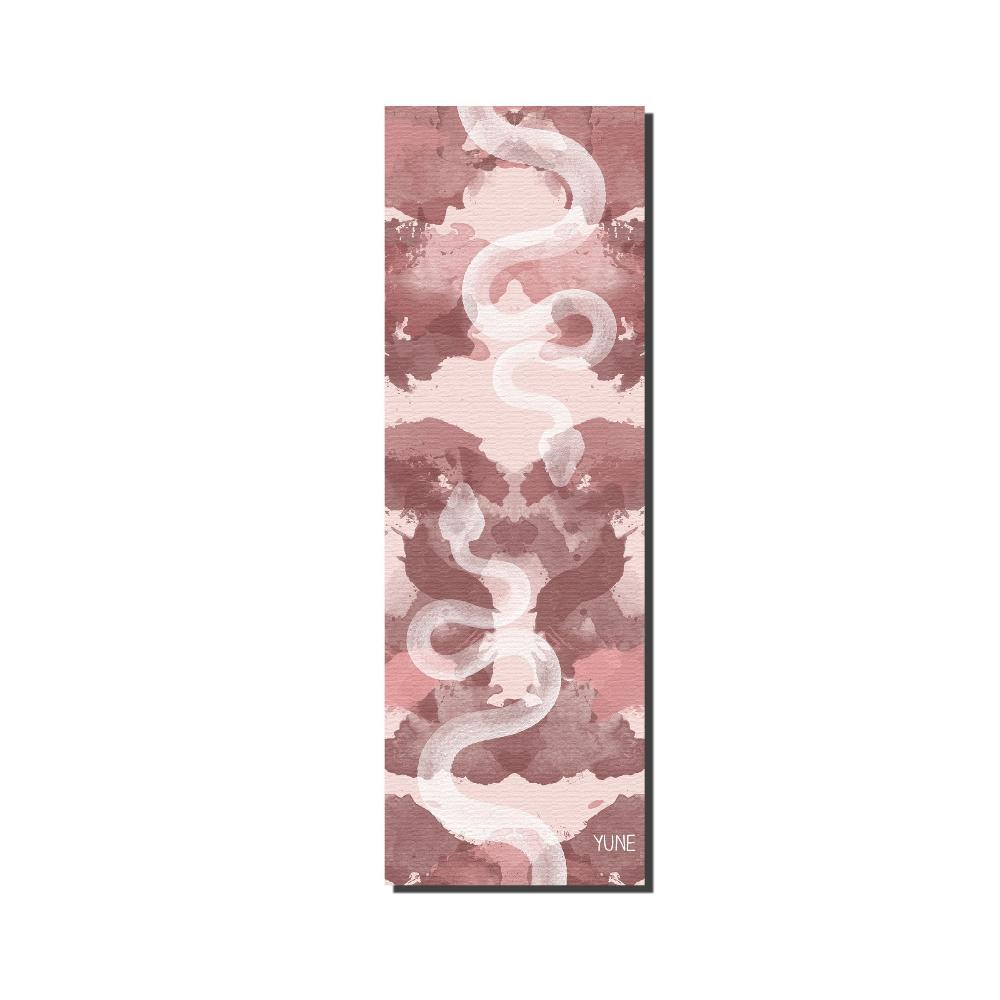 Yoga Mat | 6mm Thick | Pink Snake | Non - Slip | Eco Friendly | Yune Yoga | Alder Yune Yoga
