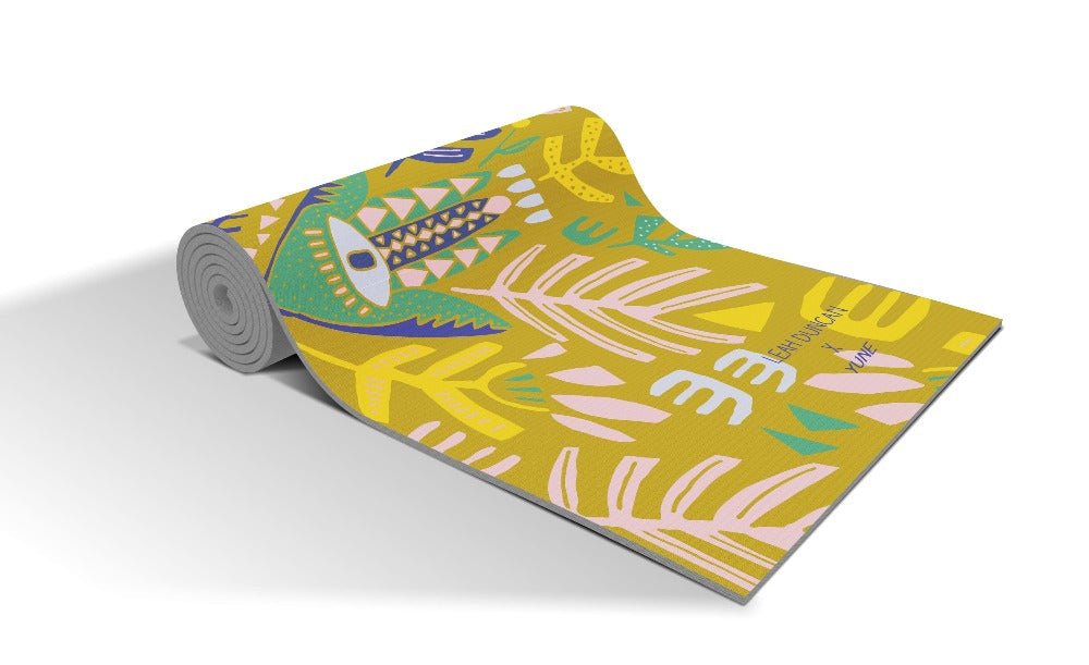 Yoga Mat | 6mm Thick | Tan | Non - Slip | Eco Friendly | Yune Yoga | Leah Duncan Hamsa Yune Yoga