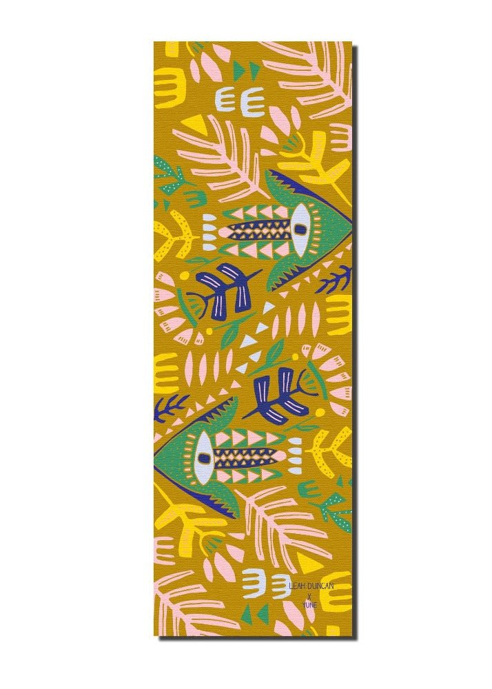 Yoga Mat | 6mm Thick | Tan | Non - Slip | Eco Friendly | Yune Yoga | Leah Duncan Hamsa Yune Yoga