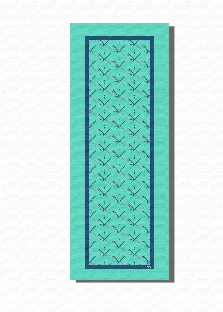 Yoga Mat | 6mm Thick | Turquoise | Non - Slip | Eco Friendly | Yune Yoga | PDX Carpet Yune Yoga