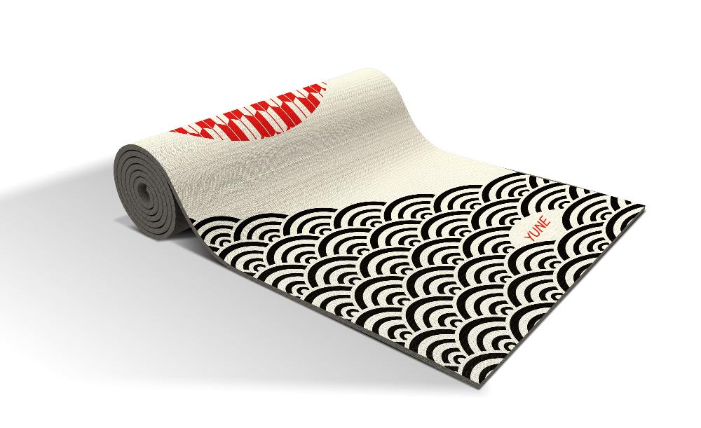 Yoga Mat | 6mm Thick | White Black | Non - Slip | Eco Friendly | Yune Yoga | Toru Yune Yoga
