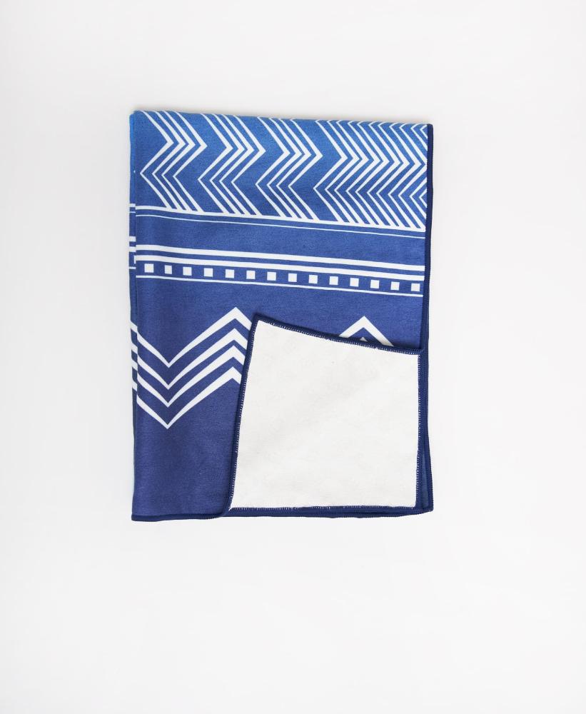 Yoga Towel | Non Slip Silicon Nubs | Absorbent Microfiber | Blue | Yune Yoga | The Diamond Yune Yoga