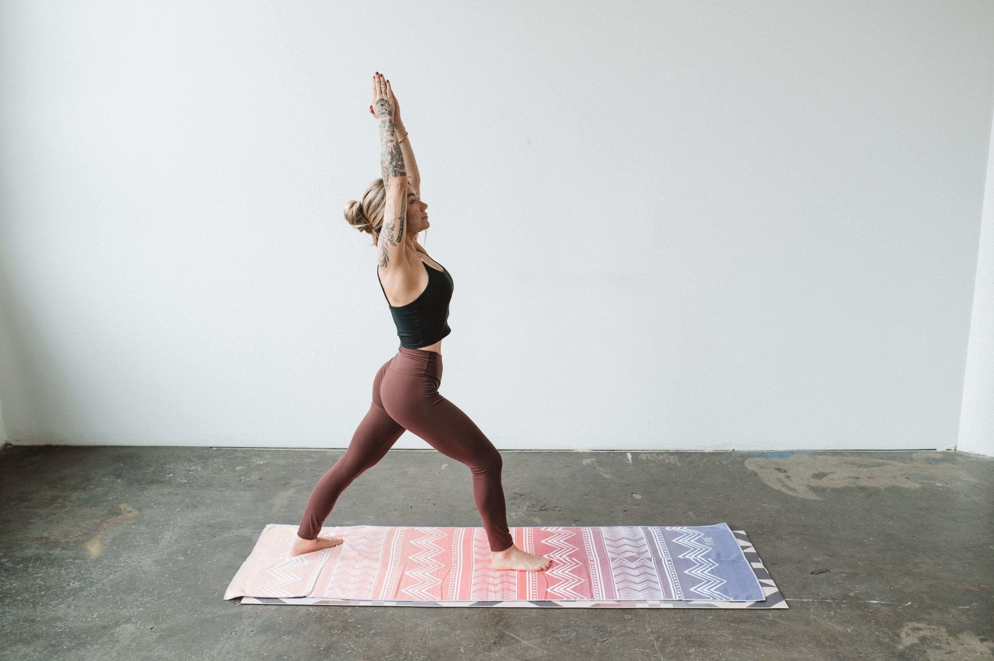 Yoga Towel | Non Slip Silicon Nubs | Absorbent Microfiber | Pink | Yune Yoga | The Cassady Yune Yoga