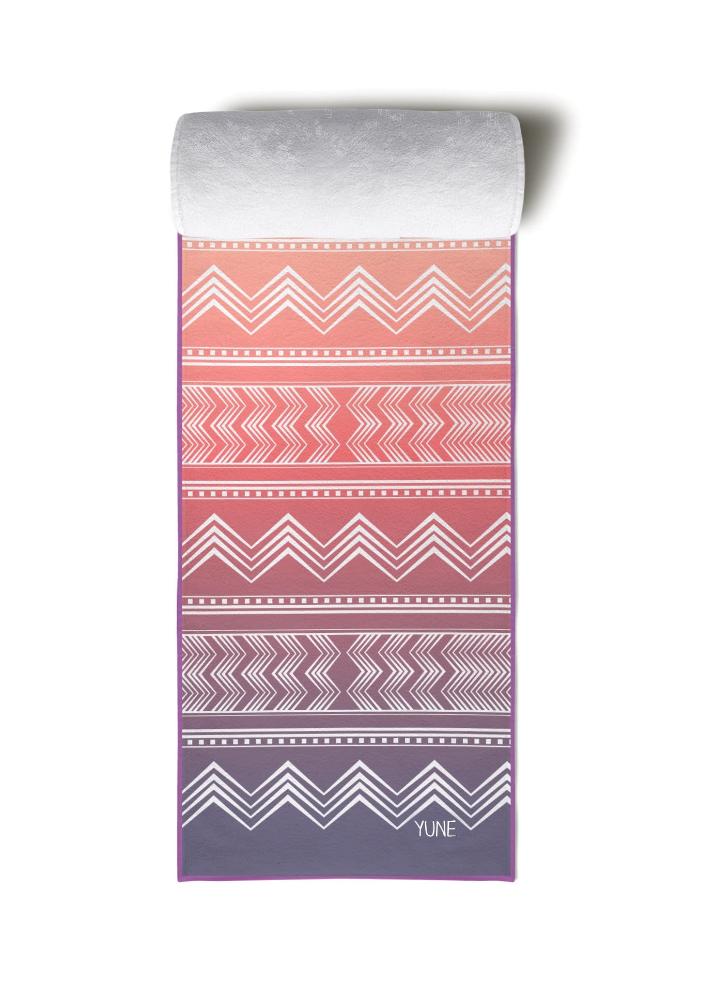 Yoga Towel | Non Slip Silicon Nubs | Absorbent Microfiber | Pink | Yune Yoga | The Cassady Yune Yoga