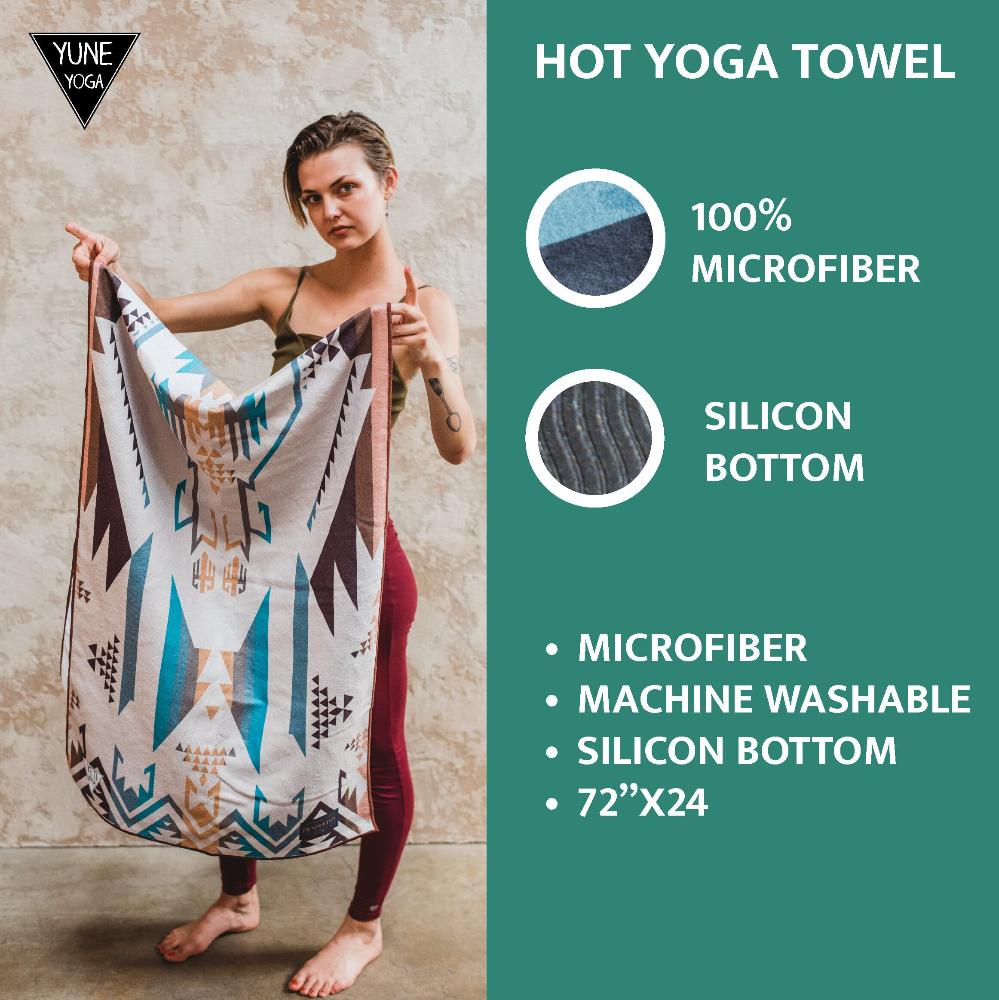 Yoga Towel | Non Slip Silicon Nubs | Absorbent Microfiber | Pink | Yune Yoga | The Cassady Yune Yoga