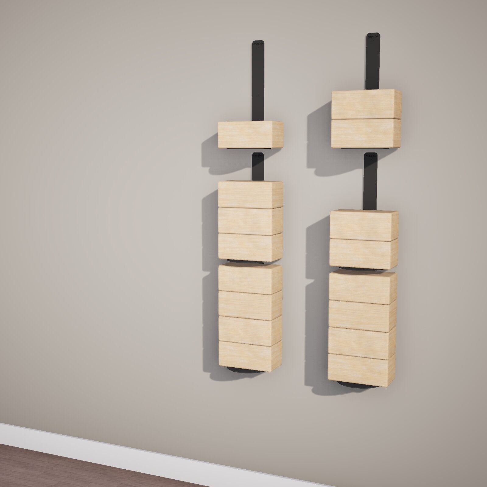 Yoke Yoga Block Wall Bracket | Black Mache