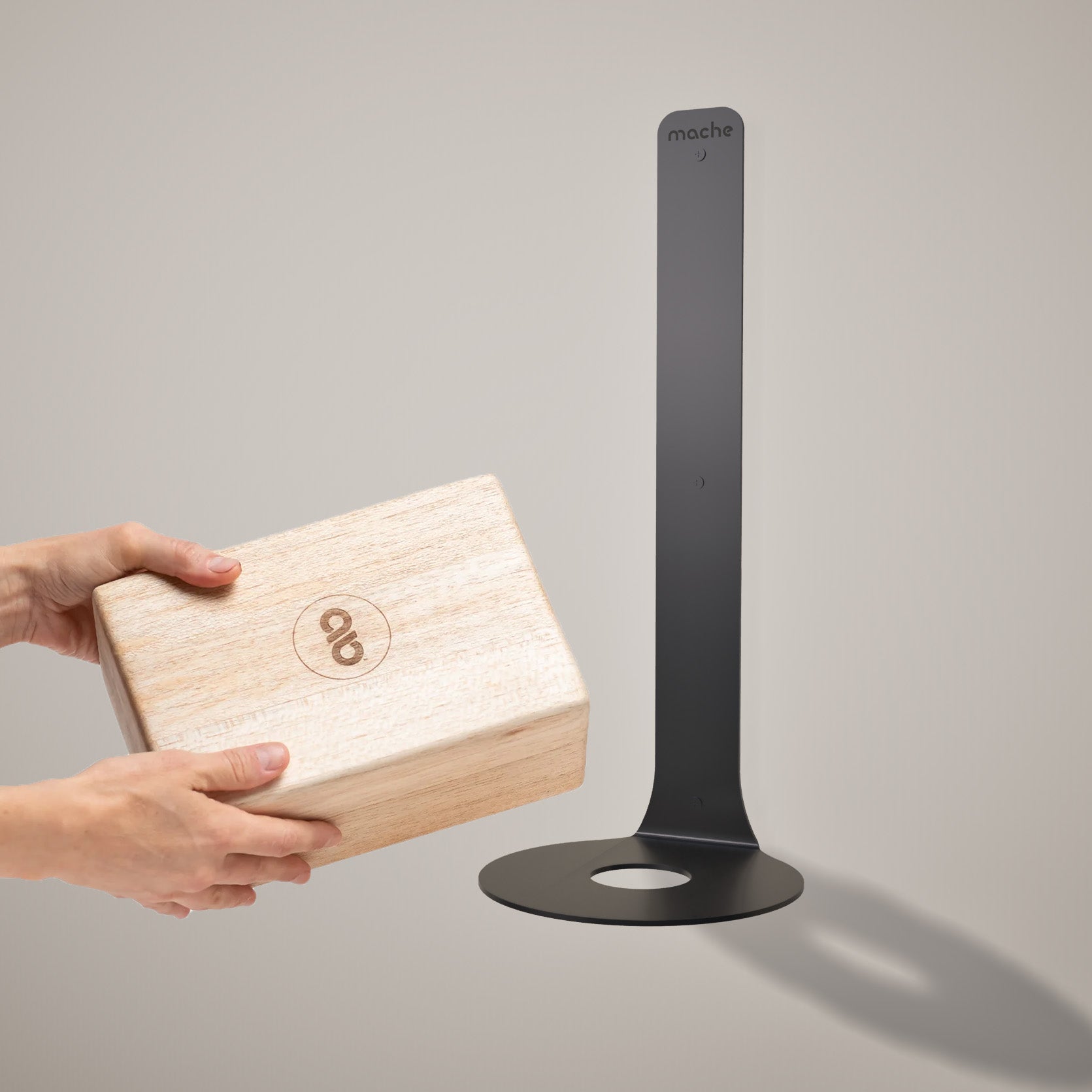 Yoke Yoga Block Wall Bracket | Black Mache