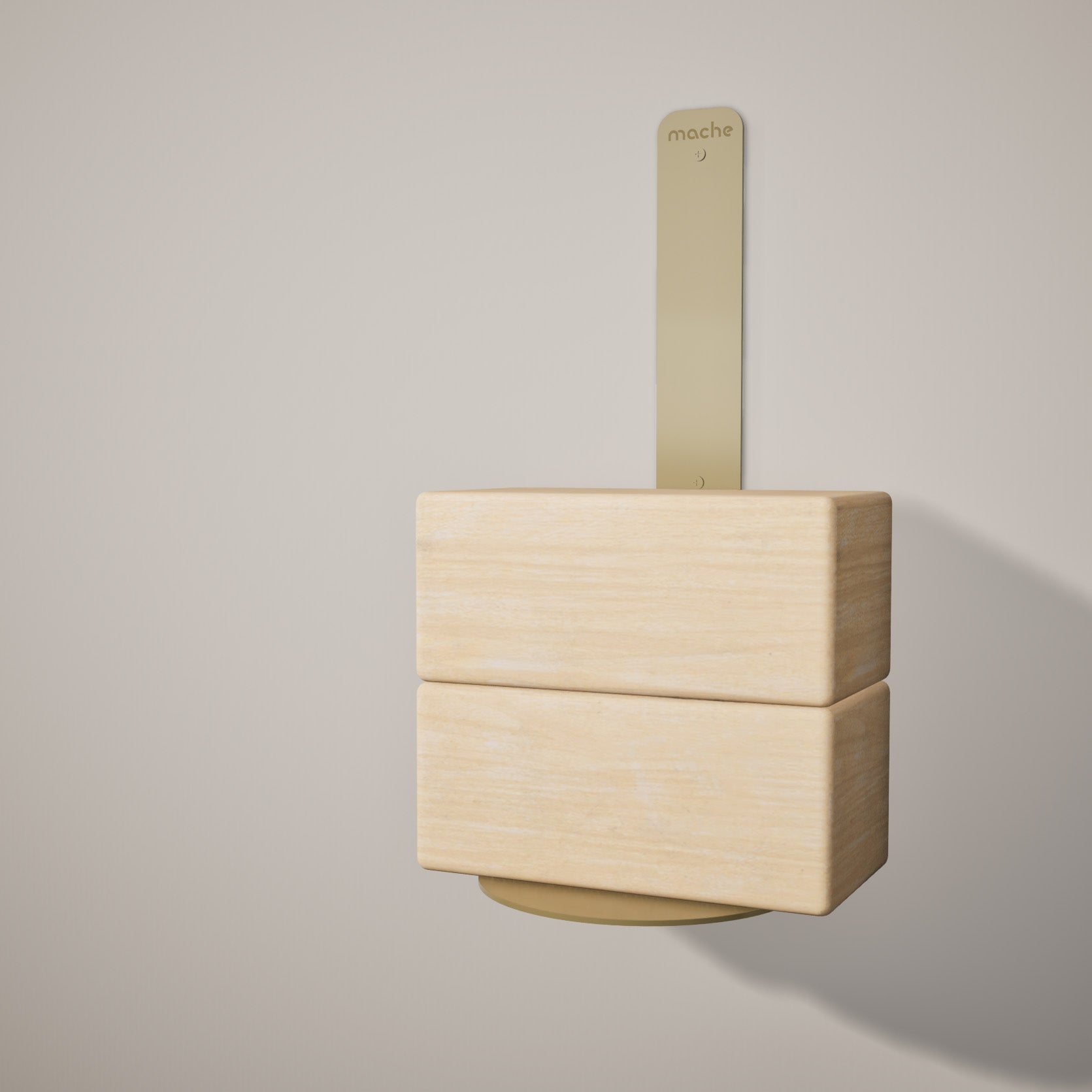 Yoke Yoga Block Wall Bracket | Gold Mache