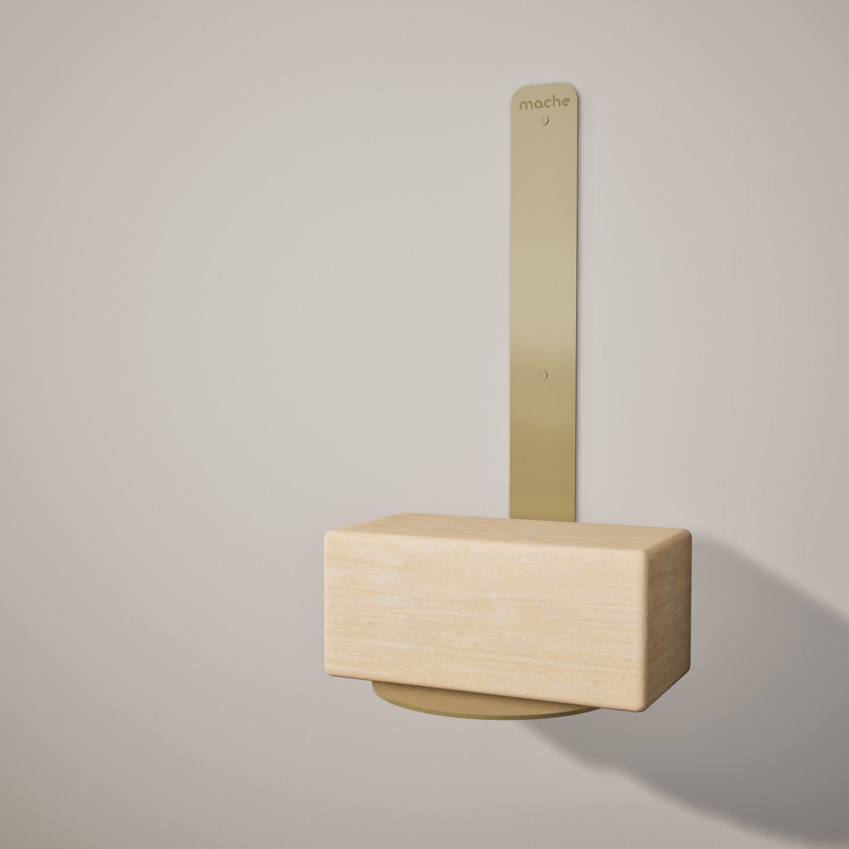 Yoke Yoga Block Wall Bracket | Gold Mache