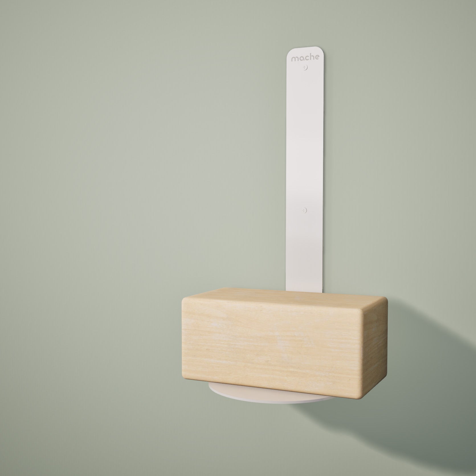 Yoke Yoga Block Wall Bracket | White Mache