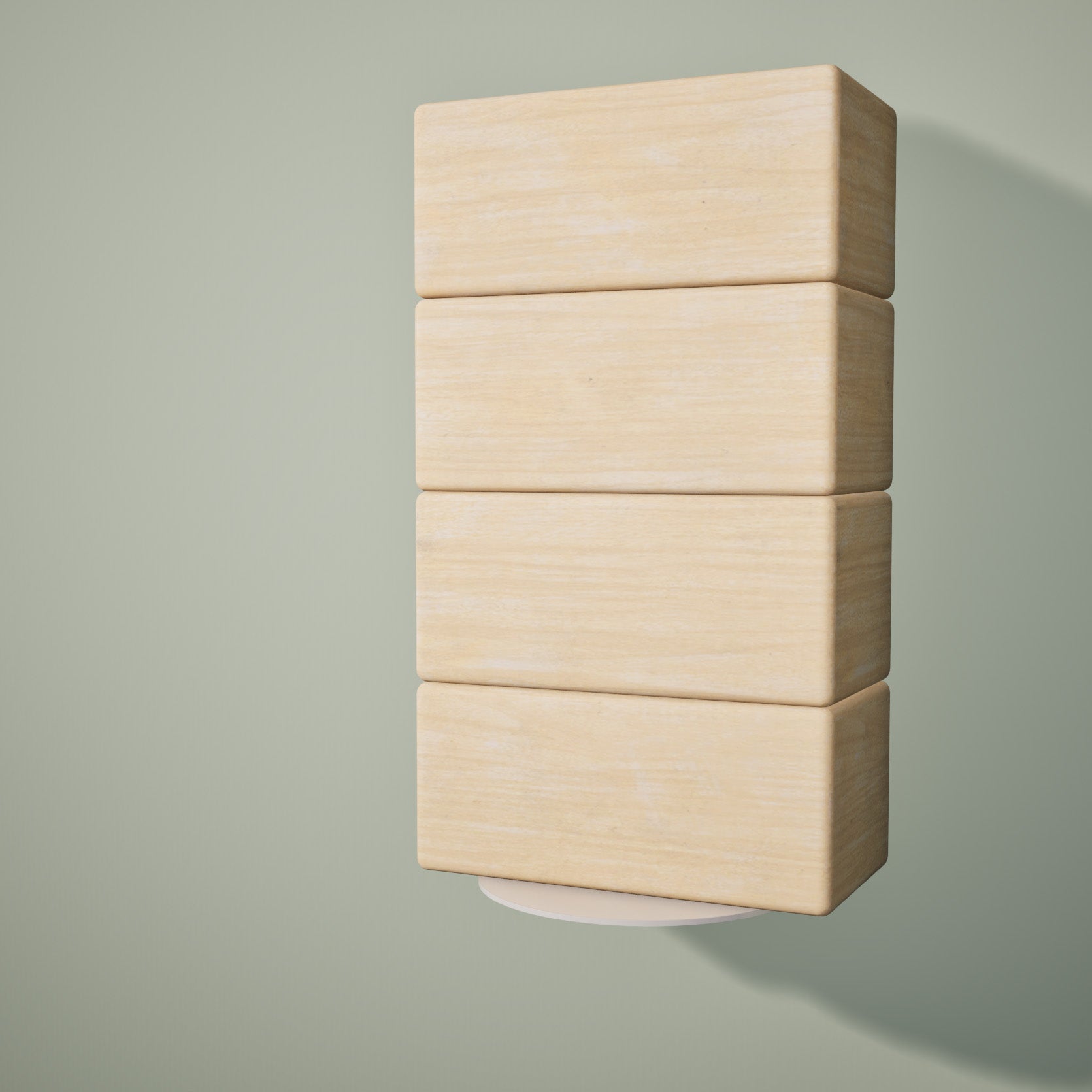 Yoke Yoga Block Wall Bracket | White Mache