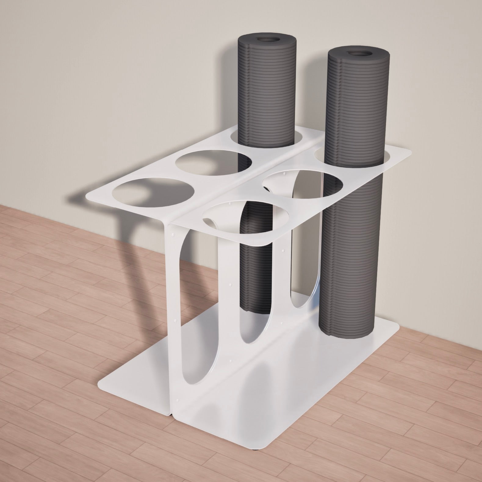 Yoke Yoga Mat Floor Stand | Holds 6 Mats/Rollers Mache