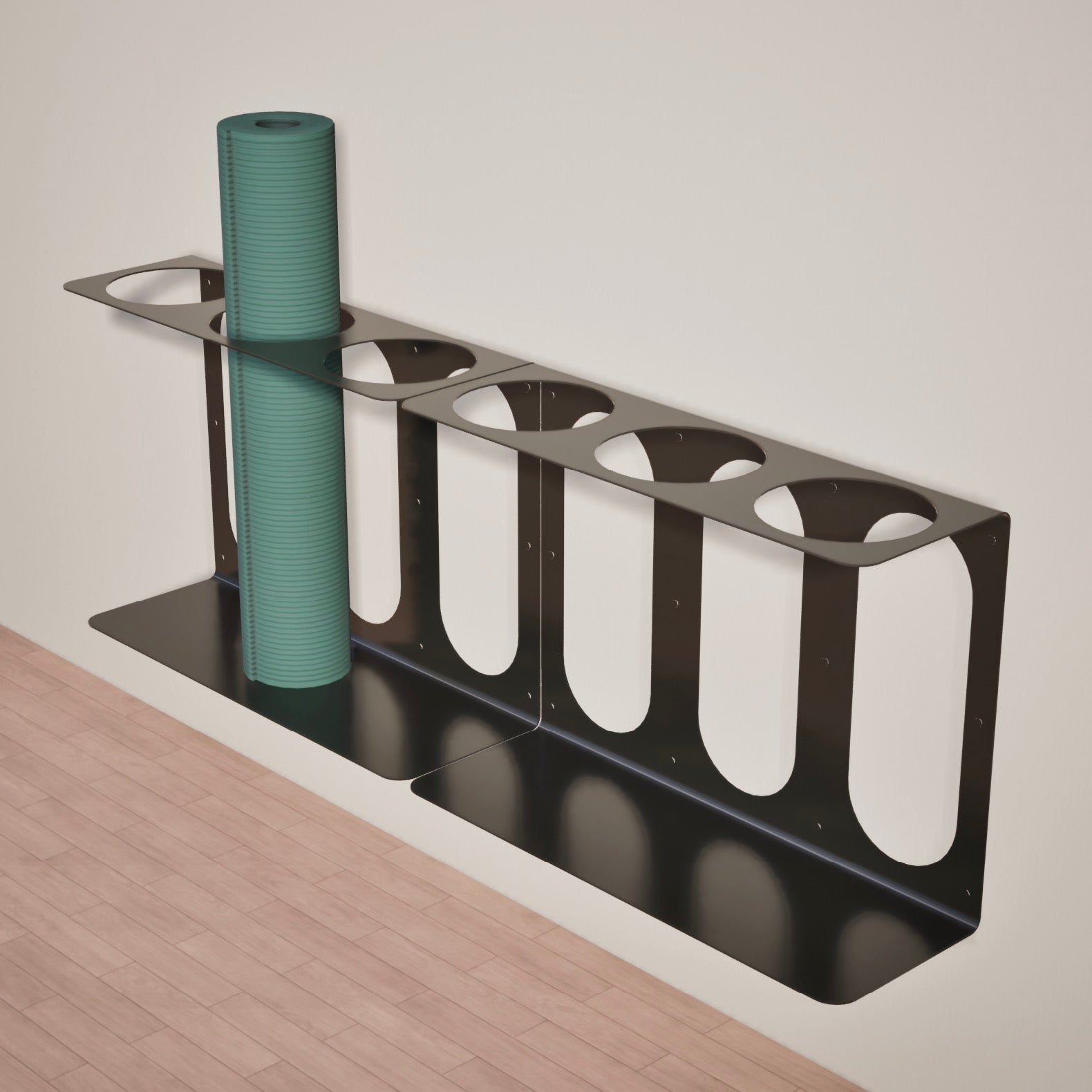 Yoke Yoga Mat Wall Bracket | Holds 3 Mats/Rollers Mache